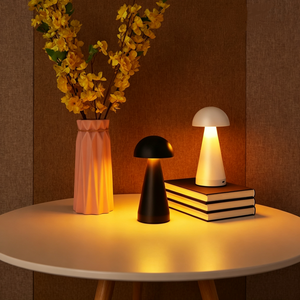 Lampe champignon tactile à intensité variable, cadre métallique, lampe de bureau créative, décoration pour hôtel, café, restaurant, bar, lampe d'ambiance nocturne - Product Image 1