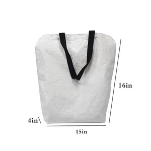 Изготовленный на заказ модный Печатный Dupont промытый крафт-бумажный пакет с переработанным пластиковым покрытием Tyvek бумажный пакет для покупок