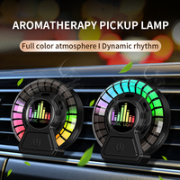 Diffuseur d'Ambiance Lumineux à Commande Vocale pour Voiture, Désodorisant de Parfum Voiture à Fixation, Lumière Rythmique Musicale pour Sortie d'Air