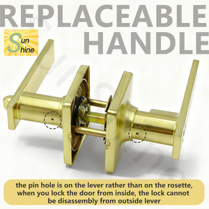 ओम आधुनिक एंटी-चोरी जस्ता मिश्र धातु औद्योगिक शैली कुंजी संचालित लघु स्टेम साटन पीतल आर्थिक दरवाजा लॉक 65 मिमी आयाम लॉक - Product Image 2