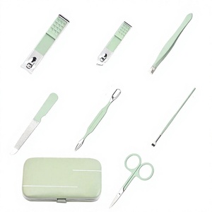 7 In 1 Nail <b>Kit</b> Stainless Steel <b>Manicure</b> Tools With Case Portable For Adult Classic Style - Product Image 5