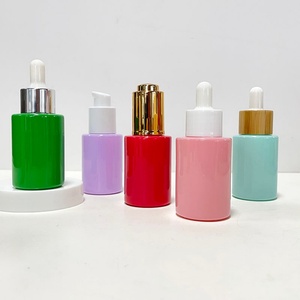 En stock – Flacon compte-gouttes en verre rose, bleu, ambre de 30 ml – Flacon compte-gouttes en verre pour sérum de 30 ml – Flacon compte-gouttes pour huiles essentielles - Product Image 4