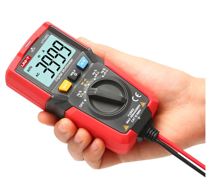 UT125C Pocket Size Digital Multimeter for electronics DIYers working with low currents (< 0.4A)