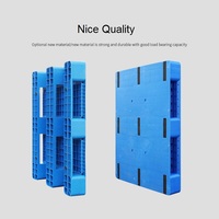 Palette plate en HDPE empilable 1200x800mm avec 8 tubes en acier pour rayonnage industriel