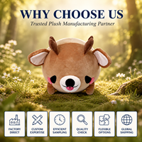 Fabricant de jouets en peluche personnalisés en gros : cerfs mignons, rennes, mini animaux en peluche, coussins en peluche