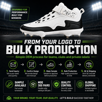Chaussures de baseball personnalisées pour hommes, crampons en caoutchouc moulés, chaussures d'entraînement, OEM ODM, logo d'équipe