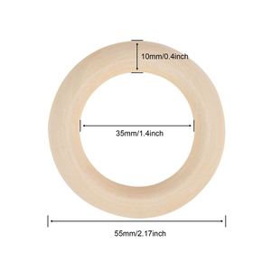 Anneaux <span class=keywords><strong>en</strong></span> <span class=keywords><strong>bois</strong></span> <span class=keywords><strong>macramé</strong></span> de 55 mm, anneaux <span class=keywords><strong>en</strong></span> <span class=keywords><strong>bois</strong></span> massif naturel non finis <span class=keywords><strong>pour</strong></span> la fabrication de bijoux, connecteurs de pendentifs DIY - Product Image 2