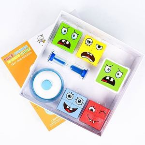 Boys Girls Toys Face Expression Changing <b>Puzzle</b> Magic Blocks Cube Game With Bell Hourglass - Product Image 1