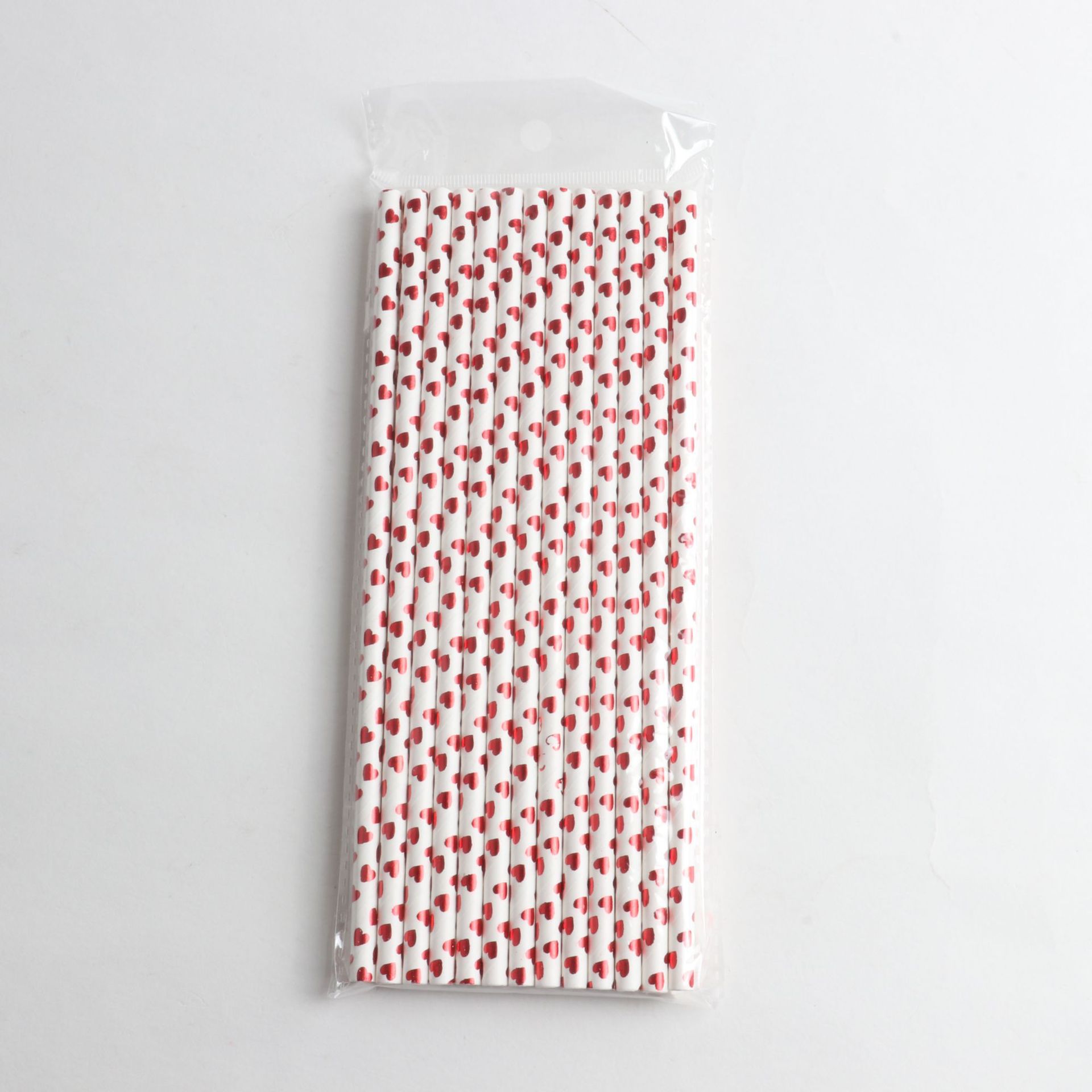 Biodegradable Disposable Paper Straws Hot Stamping Colorful Heart Design Creative Coffee Juice Beverage Accessories Direct