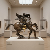 Sculpture d'art artisanale en laiton de cheval Louis, technique de moulage, prix d'usine, souvenir