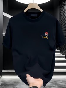 Wholesale Custom-made <strong>Men's</strong> Summer Short-sleeved <strong>T</strong>-<strong>shirts</strong>, 100% Cotton 260G Hip-hop Printed Round-neck Loose-fitting <strong>Men's</strong> <strong>Shirt</strong> - Product Image 5