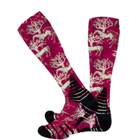 Divers styles avaient conçu des chaussettes équestres personnalisées imprimées d'été d'équitation respirantes