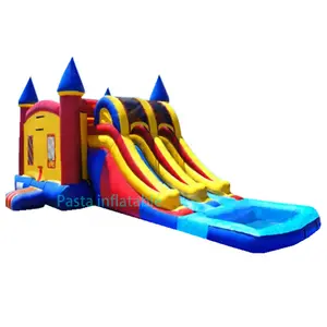 Commercial Inflatable Bouncy Castle Slide Combo Bouncer House Jumper Bouncy Big Air Water Slide Inflatable Pool Combo