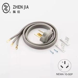 Cordon de gamme 1050P SRDT 40A 50A 125V 250V 2 * 8AWG + 10AWG certifié 4ft 6ft câble d'<span class=keywords><strong>alimentation</strong></span> en cuivre à 3 broches pour <span class=keywords><strong>machine</strong></span> à <span class=keywords><strong>laver</strong></span> - Product Image 5