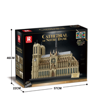 Notre-Dame de Paris (8868 pièces) – Kit d'architecture en plastique DIY, célèbres blocs de construction