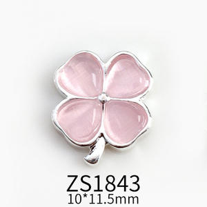 Trèfle à quatre feuilles de luxe, trèfle à quatre feuilles, art des ongles, bricolage, artisanat, décoration, fleurs métalliques pour les ongles, pour femmes, filles, manucures, <span class=keywords><strong>salon</strong></span>, bricolage - Product Image 5