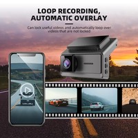 Caméra de tableau de bord Full HD 2K avant + 1K arrière 2 canaux Caméra de bord écran IPS 3.16 pouces DVR de voiture Caméras de tableau de bord avant et arrière pour voiture
