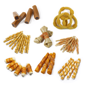 Gâteries de nettoyage des dents de chien personnalisées en usine OEM ODM, bâtonnets de viande de poulet en cuir brut à mâcher pour animaux de compagnie, 5 pouces - Product Image 5