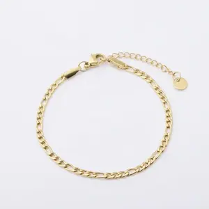 Stainless Steel Chain Bracelets For Man Women Gold Silver Color For Pendant Jewelry Chain & Link Accessories