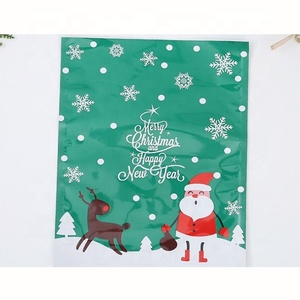 Recyclable Doré Laminé Kraft Boîte <span class=keywords><strong>De</strong></span> Noël <span class=keywords><strong>Sac</strong></span> Auto-scellant Boutique Sacs En Plastique Transparent En Gros - Product Image 3
