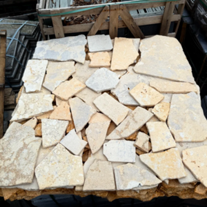 Beige Kalkstein Zufällige Crazy-Paving-Fliesen für Außenbereich Villa Garten Fassadenverkleidung Creme-Panel - Product Image 5