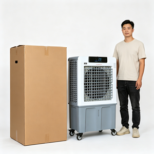 Ventilateur rafraîchisseur d'air évaporatif domestique chinois 120W, 3 vitesses, faible bruit 40dB, 500-1999 CFM, pour maison et garage 1. Économie d'énergie - Product Image 6