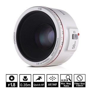Lente YONGNUO YN50mm F1.8 II en Oferta, Lente de Cámara de Fotograma Completo AF/MF, Montura EF EOS para Canon Rebel T6 EOS 450D 500D 650D <span class=keywords><strong>700D</strong></span> 750D 800D - Product Image 2