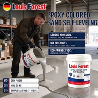 Peinture époxy auto-nivelante CE Louis Forest à effet sable, écologique, facile à appliquer, idéale pour les projets DIY, les halls commerciaux et les showrooms (vente en gros)