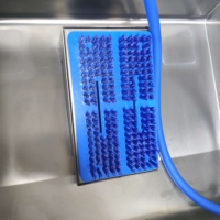 Machine à laver les bottes manuelle en acier inoxydable avec brosse à semelle et brosse rotative portative pour les usines de transformation alimentaire