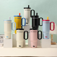 Vaso Térmico de Acero Inoxidable 316 de Calidad Premium con Precio Mayorista, con Pajita y Asa, Taza de Viaje Aislada al Vacío, Termo de 720ML