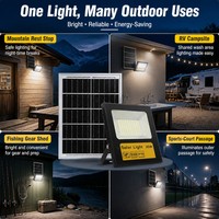 Lampu Sorot LED Tenaga Surya Terintegrasi Tahan Air IP66 30W 60W 80W 100W Hemat Energi untuk Penerangan Jalan, Taman, dan Perkemahan Luar Ruangan