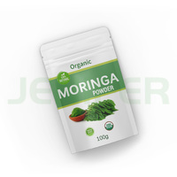 Suplemen OEM Label Pribadi 100g Bubuk Teh Moringa Oleifera dalam Kemasan Besar