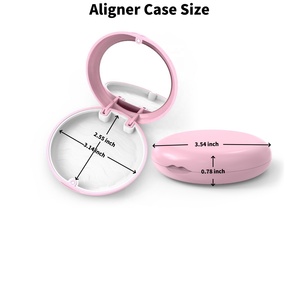 Étui pour aligneurs et gouttières avec miroir, logo personnalisé, personnalisable avec n'importe quelle image, logo et texte, pour cadeau ou logo d'entreprise - Product Image 2