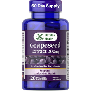 Cápsulas de Semilla de Uva Orgánica Probadas en <span class=keywords><strong>Laboratorio</strong></span>, Extracto Puro de Semilla de Uva para Defensa Contra Radicales Libres - Product Image 1
