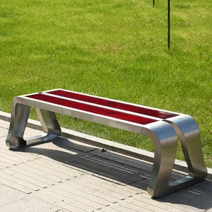 MARTES LK02 panca esterna ben progettata per strada e cortile esterno giardino posti a sedere in acciaio sedia Patio