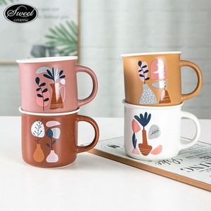 Nordic Promotion Customized Ceramic <strong>Mug</strong> Unique <strong>Funky</strong> Wholesale Ceramic <strong>Mugs</strong> White pink Brown Ceramic Enamel Coffee <strong>Mug</strong> Cup Set - Product Image 3
