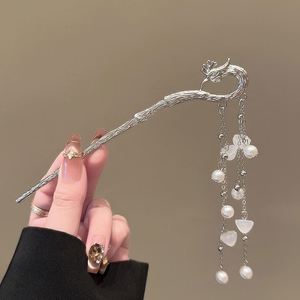 Épingle à cheveux en métal avec pampilles, papillon et zircon pour femmes chinoises, accessoire de coiffure de mariée, bijou de cheveux, outil de coiffure de mariage - Product Image 1