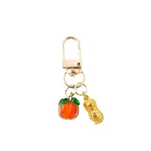 Porte-clés et pendentif pour femme, motif arachide et kaki, pour voiture et téléphone portable, avec message '<span class=keywords><strong>Tout</strong></span> va bien' et 'Bonne chance' - Product Image 5