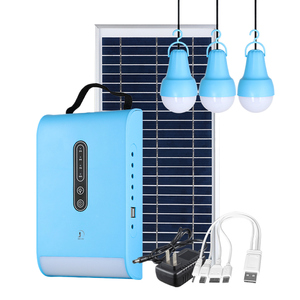 Kits de système d'éclairage solaire MPPT à batterie lithium-ion, mini centrale électrique avec ampoules et panneau pour usage domestique et extérieur - Product Image 1