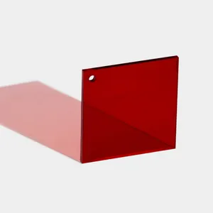 Folha acrílica vermelha translúcida personalizada de 3mm/5mm, matéria-prima acrílica, processamento personalizado de folhas de plexiglass,