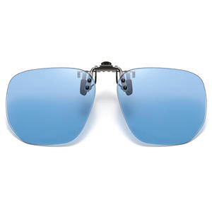 Big Men's Women's Square Frame Driving <b>Sunglasses</b> Flip-Up UV400 Polarized Grey Blue TAC Lenses Flip-Up UV400 <b>Sunglasses</b> - Product Image 2
