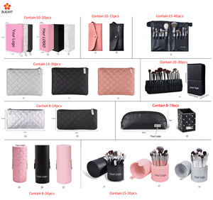 Dailyqueen-Mario double end xách tay du lịch mini trang điểm bàn chải đặt nghiêng kem nền tảng màu đen trắng mỹ phẩm bột kép bên - Product Image 6