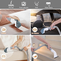 Petit aspirateur à main électrique professionnel pour tapis, idéal pour la maison, la voiture, les canapés, le nettoyage des tissus, le nettoyage humide/sec, utilisation hôtelière