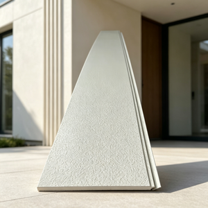 Revêtement mural d'entrée <span class=keywords><strong>de</strong></span> maison moderne, panneau sandwich en mousse PU, texture <span class=keywords><strong>de</strong></span> stuc blanc pur, panneau mural décoratif en métal sculpté - Product Image 1