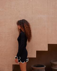 Mini Abito TW <span class=keywords><strong>in</strong></span> <span class=keywords><strong>Maglia</strong></span> a <span class=keywords><strong>Maniche</strong></span> Lunghe <span class=keywords><strong>con</strong></span> Volant Autunnale Elegante Y2K da Spiaggia Streetwear da Sera Casual da Donna - Product Image 6