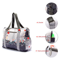 Sac à main de voyage personnalisé en polyester, sac à langer élégant et imperméable pour maman, idéal pour adultes et bébés