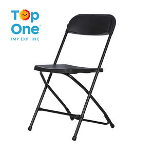 TopOne pas cher extérieur blanc en vrac en plastique en acier robuste enfants fête mariage événements jardin chaise pliante - Product Image 1