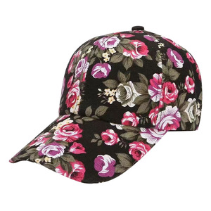 Outdoor Adjustable Sun Protection Baseball Cap Peony Print Breathable Quick Dry Unisex Hat for Sports Travel Baseball - Product Image 2