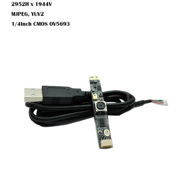 2MP/5MP HD CMOS OV5693 USB Camera Module Autofocus 75 Degree Digital Microphone UVC Plug & Play Mini Webcam Face Recognition