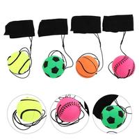 Ballon de sport en caoutchouc éponge OPP 6,3 cm, rebondissant, élastique sur cordon en nylon, jouet d'extérieur pour enfants